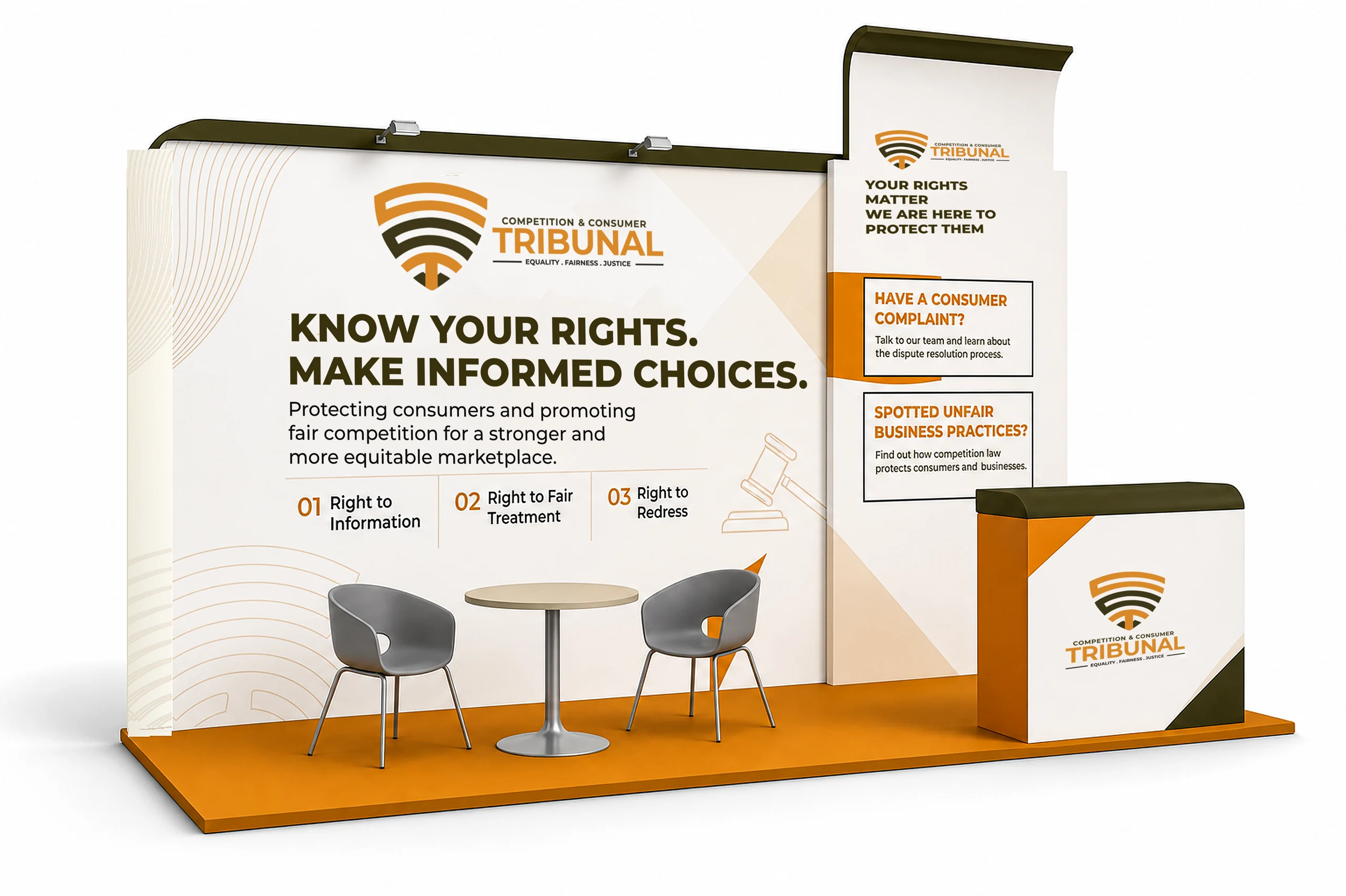 3D exhibition display designed for the Competition and Consumer Tribunal