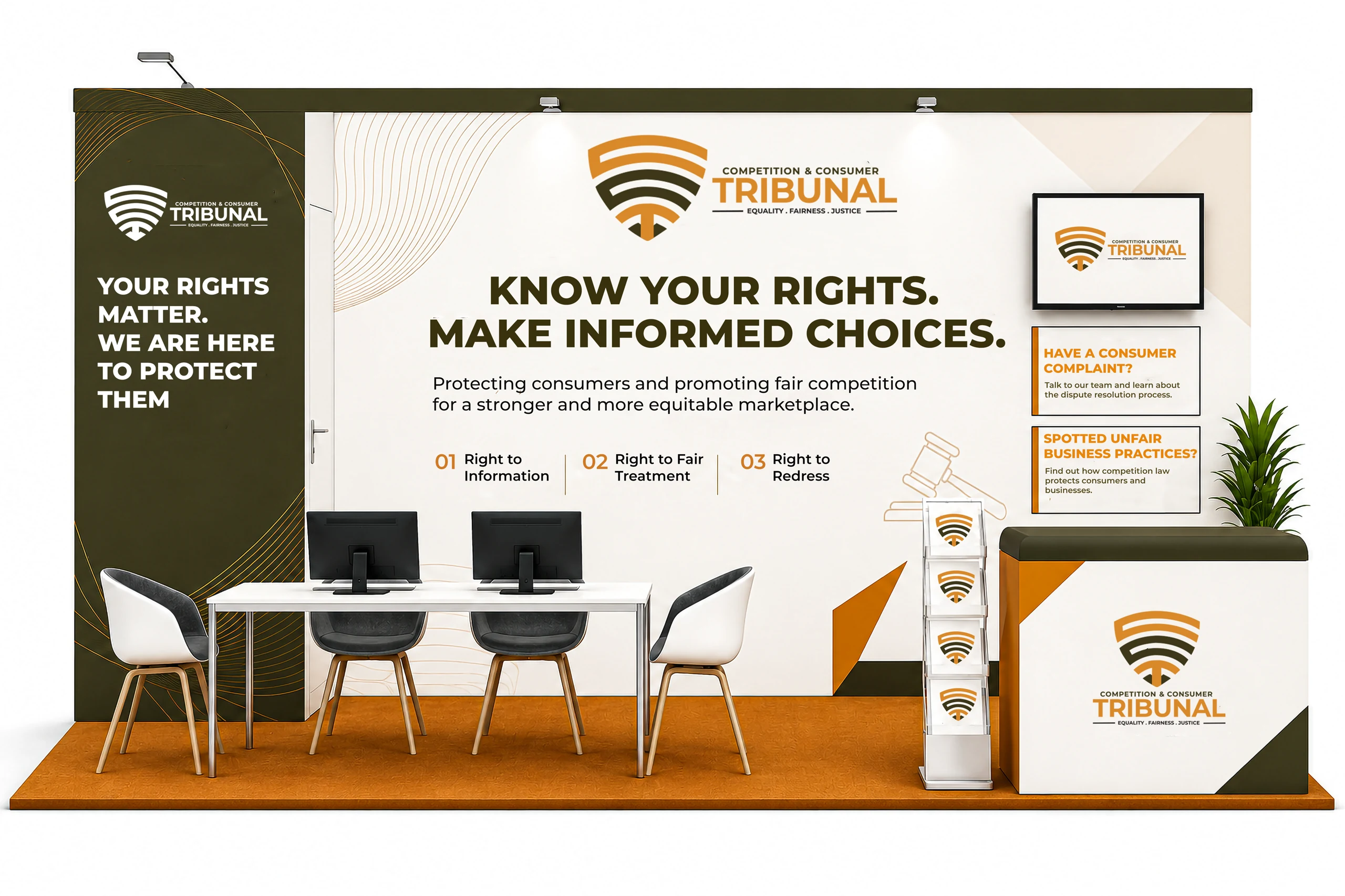 3D exhibition interior concept for the Competition and Consumer Tribunal
