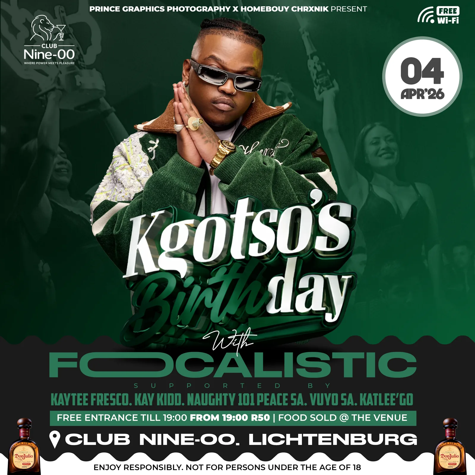 Kgotso's birthday social media flyer design